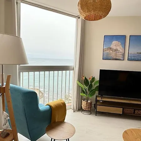 Apartment Blue Armchair With Sea View In