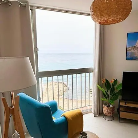 Apartment Blue Armchair With Sea View In